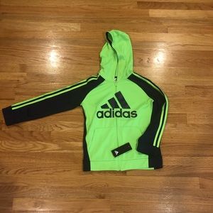 NWT adidas zip up hoodie : youth medium